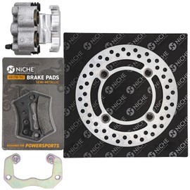NICHE Rear Brake Rotor Caliper Pad Kit for Polaris RZR 4 900 General 1000 1912278 5254272 2203318 1912276 5263266