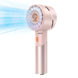 Guirble Handheld Fan,Portable Turbo Fan,Powerful Personal Fan(7000rpm High-Speed Motor,Battery Work 3-16 H),USB Rechargeable Mini Handheld Fan for Travel/Outdoor/Gift/Makeup (Rose Pink)