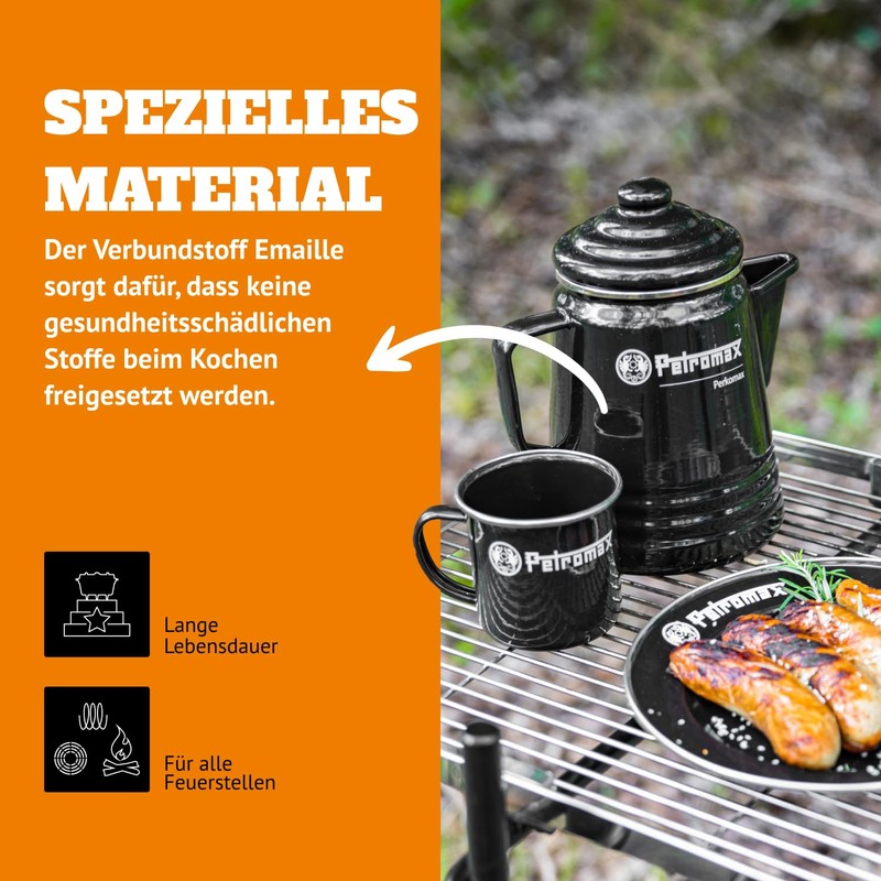 Petromax Tea and Coffee Percolator, Use Indoor/Outdoors for Home Kitchen