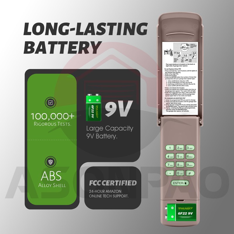 878Max Universal LiftMaster Garage Door Opener Keypad【12 Year Warranty】