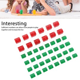 Hotel Game Replacement Pieces, Portable Plastic Hotels Houses Game Piece Supplement Accessories Green House and Red Hotel Replacements for Hotel Game