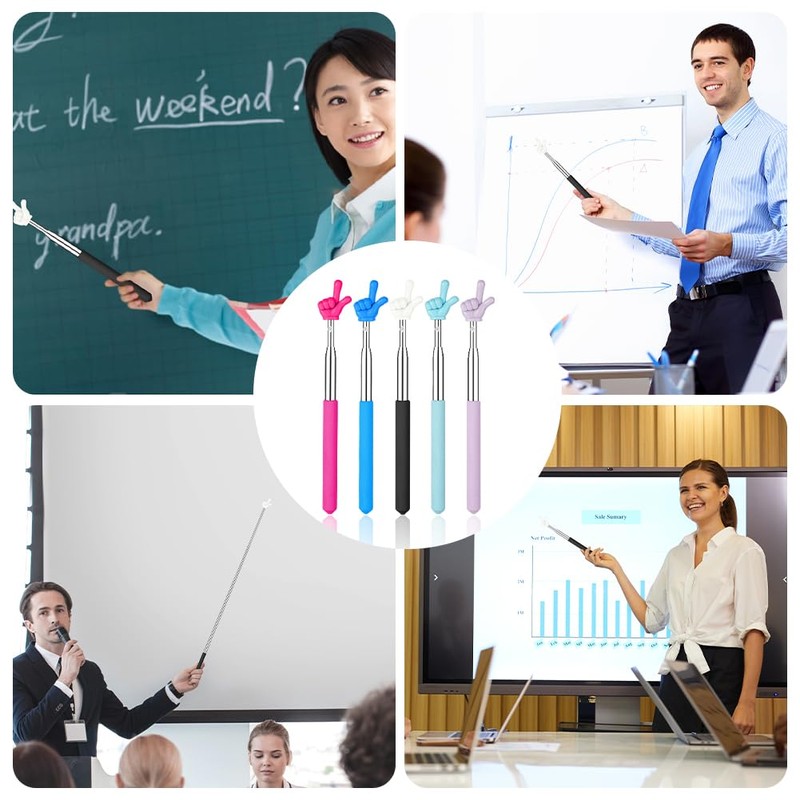 AOOHA Presentation Finger Pointer,2PCS Retractable Pointing Stick Small and Retractable