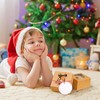 COTOPHER 30Pcs Christmas Cookie Boxes with Window, 4x4x2.5 inch Kraft