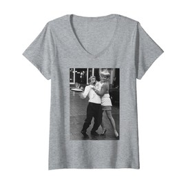 Womens Andrew Sachs Manuel & Pamela Stephenson Fawlty Towers 1981 V-Neck T-Shirt
