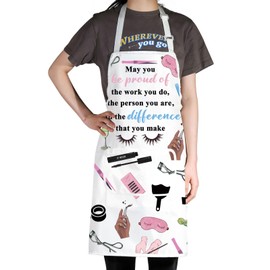 JNIAP Lash Tech Apron With Pockets Lash Echnician Gifts Beautician Gifts Eyelash Aprons Lash Hustler Gifts Lash Boss Gifts (Lash pink ap)