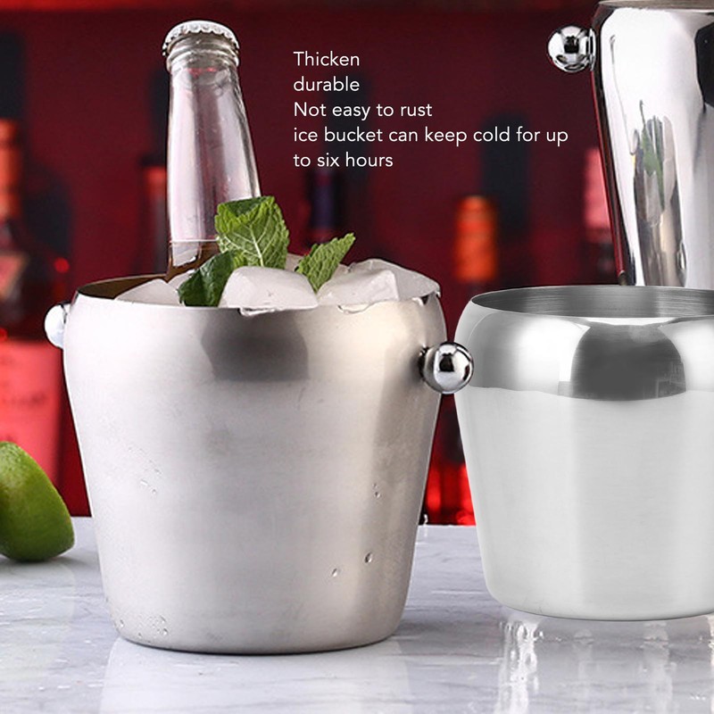 Stainless Steel Ice Bucket Champagne Ice Bucket Wine Chiller Bucket