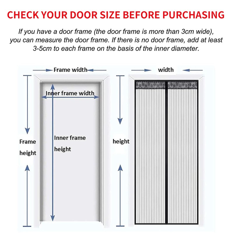 Fly Screens for Doors – Magnetic Door Fly Screen Curtain,