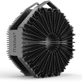 iTokGoK® Premium Silver-Infused Double-Sided Design 2-in-1 Silicone Body Scrubber for Women,Body Buffer Scrubber for Sensitive Skin, Ergonomic No-Slip Handle, Long-Lasting & Easy to Clean - Pink