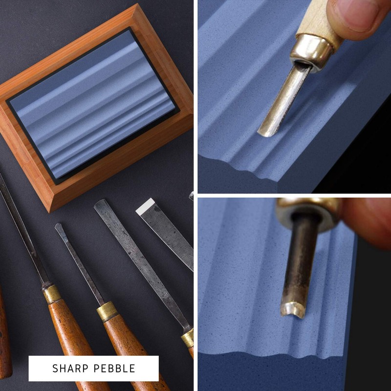 Sharp Pebble Sharpening Stones for Wood Carving Tools-Two Whetstones Grit