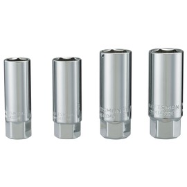 CRAFTSMAN 3/8 in. Drive Metric and SAE 6 Point Standard Spark Plug Socket Set, 4 Piece Set (CMMT34504)
