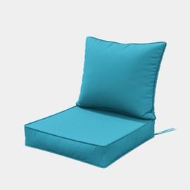 Pakunoda Premium Outdoor Seat Cushion Chair Cushions for Patio Furniture 19 L X 19 W X 4 H Waterproof & Fade Resistant Deep Seat and Backrest Cushion Set with Removable Covers for Chair, Sofa