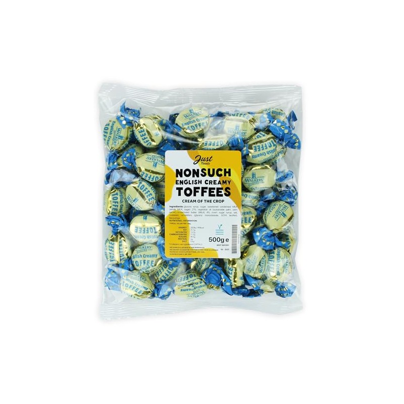 Just Treats Nonsuch English Creamy Toffees (500g Share Bag)