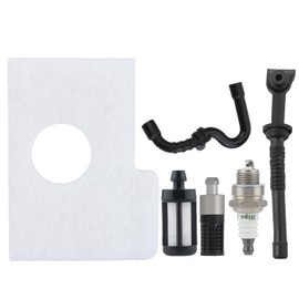 Hipa MS170 MS180 Tune Up Kit Replace for Sthil MS180C MS 170 MS 180 017 018 Chainsaw Air Filter Fuel Line Kit with MS170 Spark Plug Oil Fuel Filter Chainsaw Parts