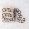 Creative Co-Op Decorative Jute and Metal Link Garland, Silver