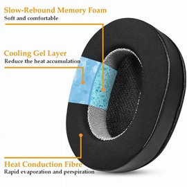 MDR-7506 Replacement Ear Pads Cooling Gel Earpads Upgrade Earcups Cushions Compatible with Sony MDR-7506/MDR-V6/MDR-V7/MDR-CD900ST Headphones