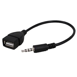 SmartEra USB Female to 3.5mm Jack Male Audio Converter Adapter (Black)