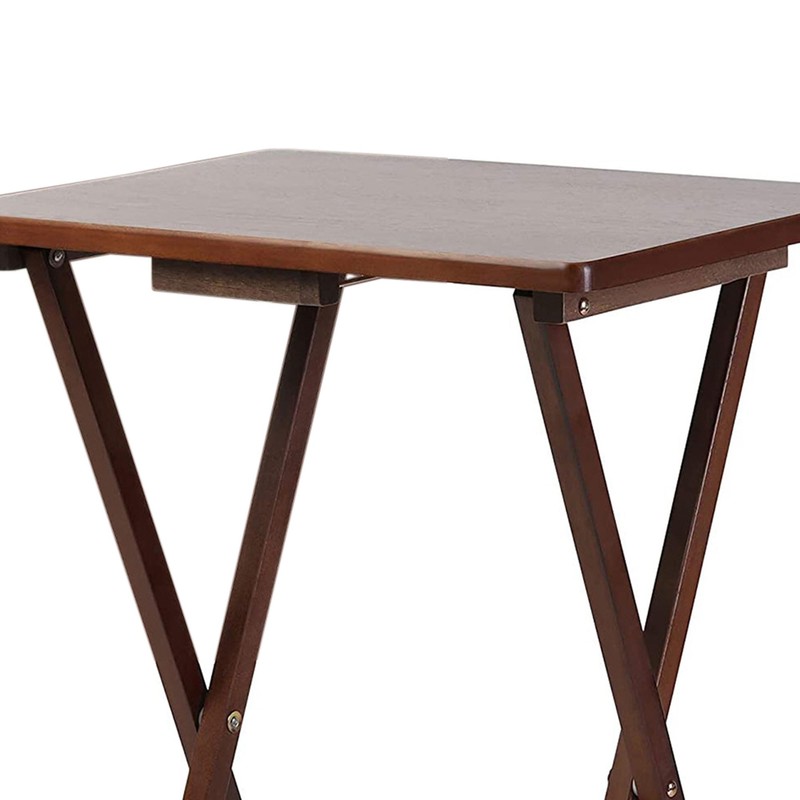 PJ Wood 2-Pack Folding TV Tray & Table, Multifunctional Foldable