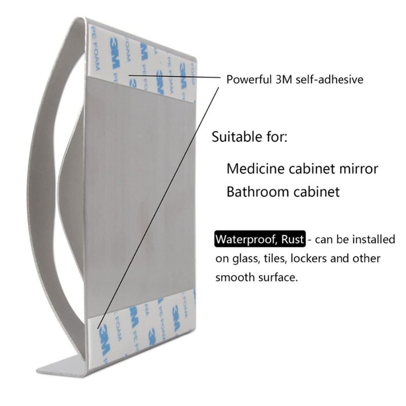 Stainless Steel Toothbrush Holder 3 Holes, Razor Holder 1 Holes