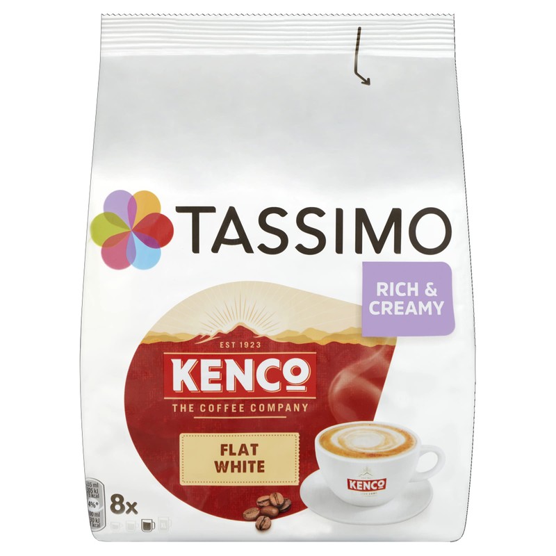 Tassimo Kenco Flat White Coffee Pods (16 pods, 8 servings)
