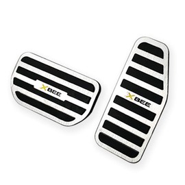 LEXLEYS Suzuki New Crosby MN71S Aluminum Pedal Axle Brake Cover No Tools Required Non-slip Rubber Custom Dress Up Parts (Silver)