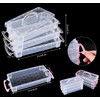 adorbox Storage Boxes with Lids, 2 x 3-Tier Clear Plastic