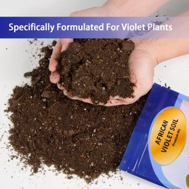 Omitgoter African Violet Potting Soil Mix 4qt, Pre-Mixed Acid Soil Ideal for African Violets to Ensure Optimal Nutrient Uptake and Vibrant Blooms