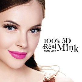 BlackPink 100% Real Mink Fluffy Lash 5D Reusable Light Weight Natural False Lashes Fake Eye Lash (BPF206)