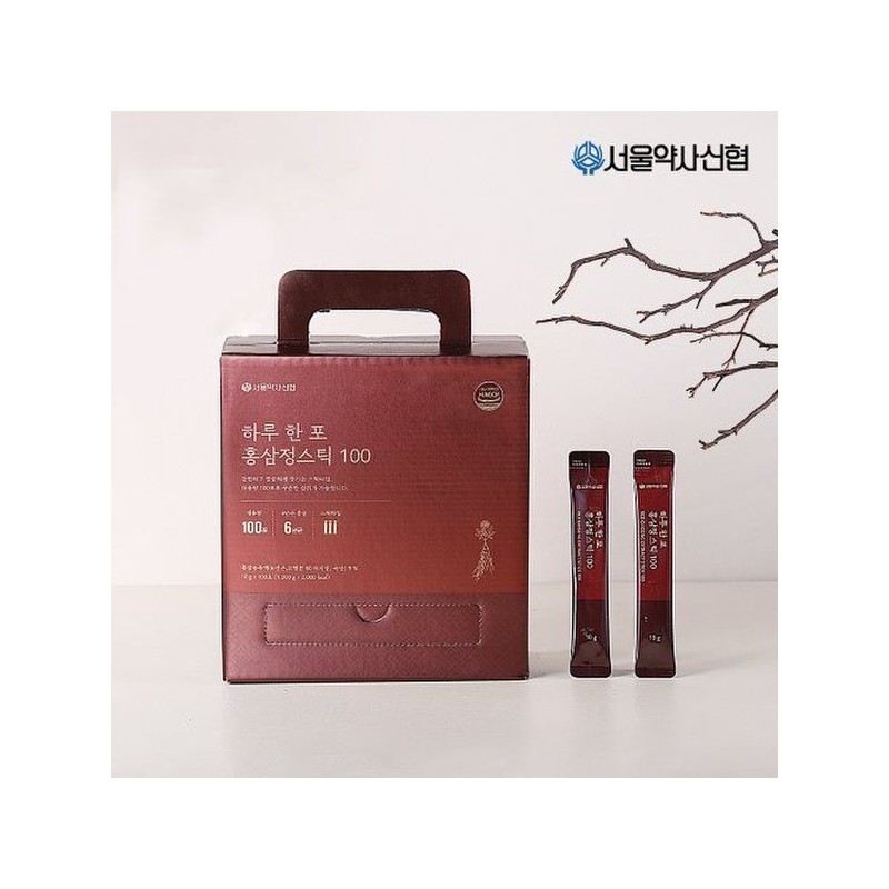 Seoul Pharmacists' Cooperative 하루 한포 홍삼정스틱 100포 5세트 (선물세트) Daily