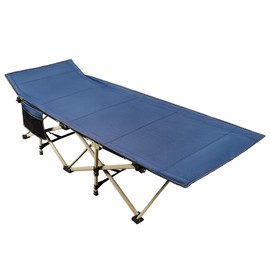 RedSwing Heavy Duty Folding Camping Cots for Adults 500lbs, 28'' Wide Sturdy Portable Sleeping Cot for Camp Office Use, Blue