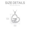 MEIDERBO Elephant Necklace 925 Sterling Silver Heart Elephant Pendant Necklace