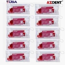 AZDENT 10 X Dental Orthodontic Brush Toothbrush Interdental Floss Oral Care Red
