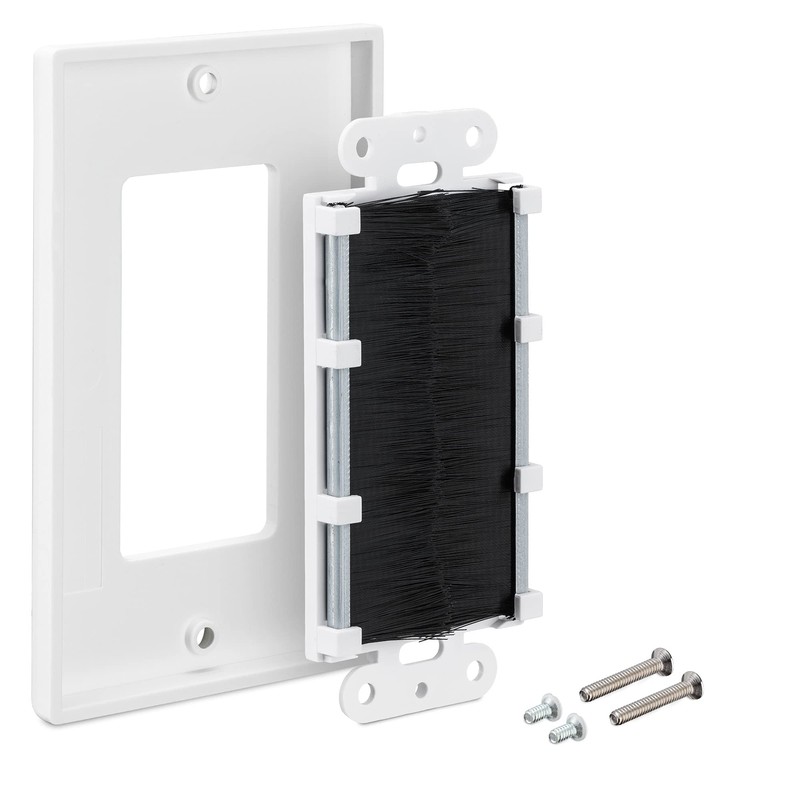 kwmobile 4 x Flush-Mounted Cable Grommet with Brush – Flush-Mounted