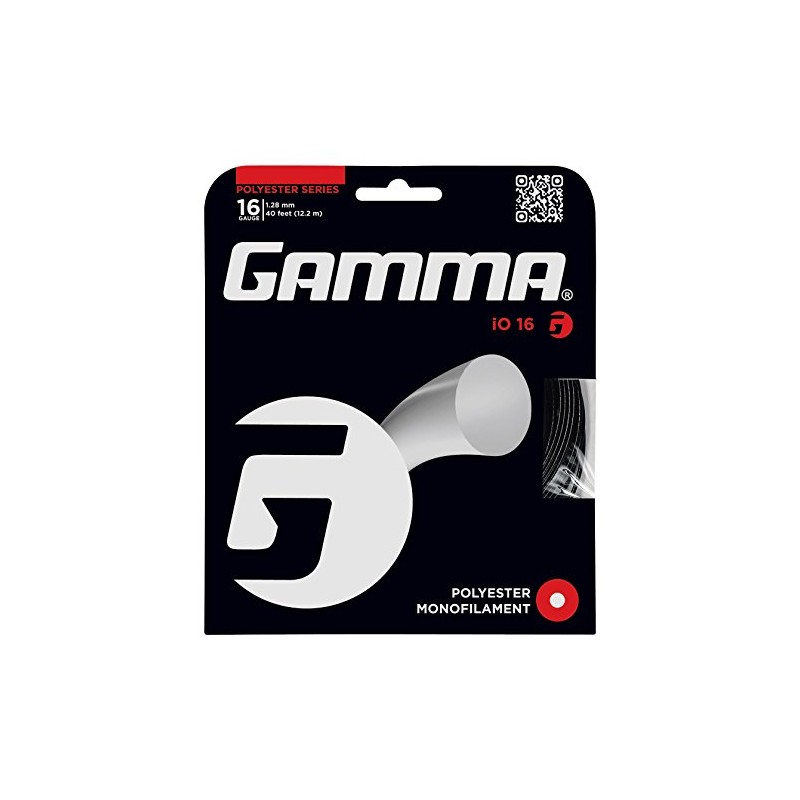 Gamma Tennissaite iO 18 schwarz (1,18 mm) 12,2 m Set,
