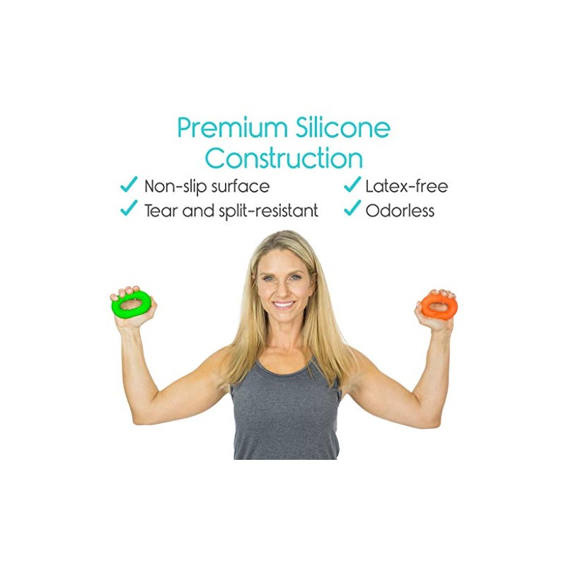 Teksha: Hand Grip Strengthener Rings, Strength Trainer for Finger, Forearm