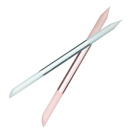 WOONEKY 2Pcs Glass Nail Files Cylinder Shape Nail Art Polishing Tool for Manicure Stylish Design for Home Salon Use