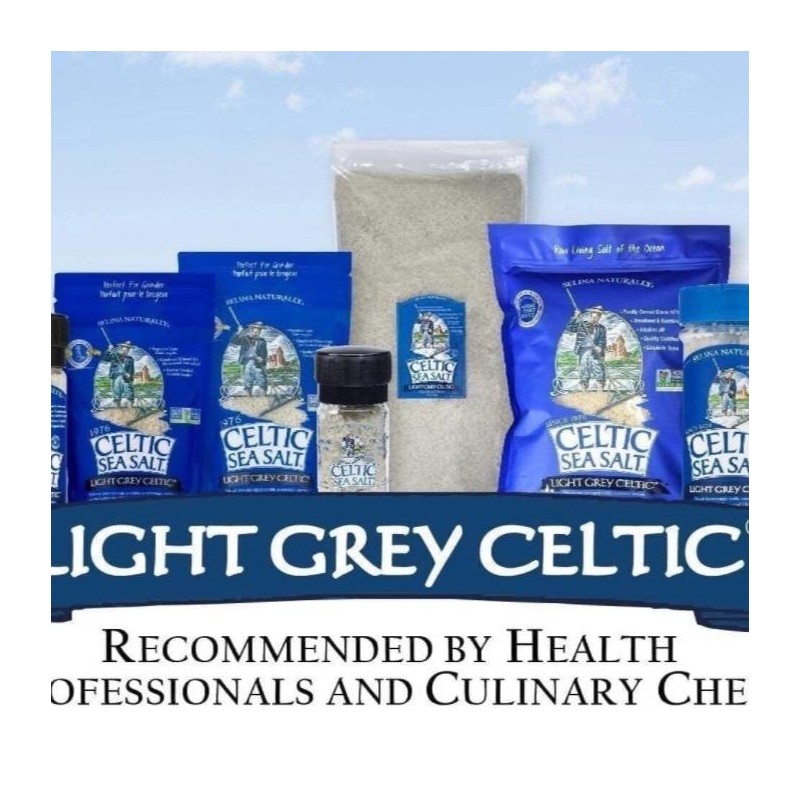 Naturally Celtic Salt Light Grey Coarse 8 Ounce Bag Vital