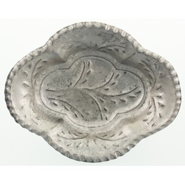 Arita Ware 466059 Toetsu Kiln Moku-Shaped Salt Dish, Silver Painted
