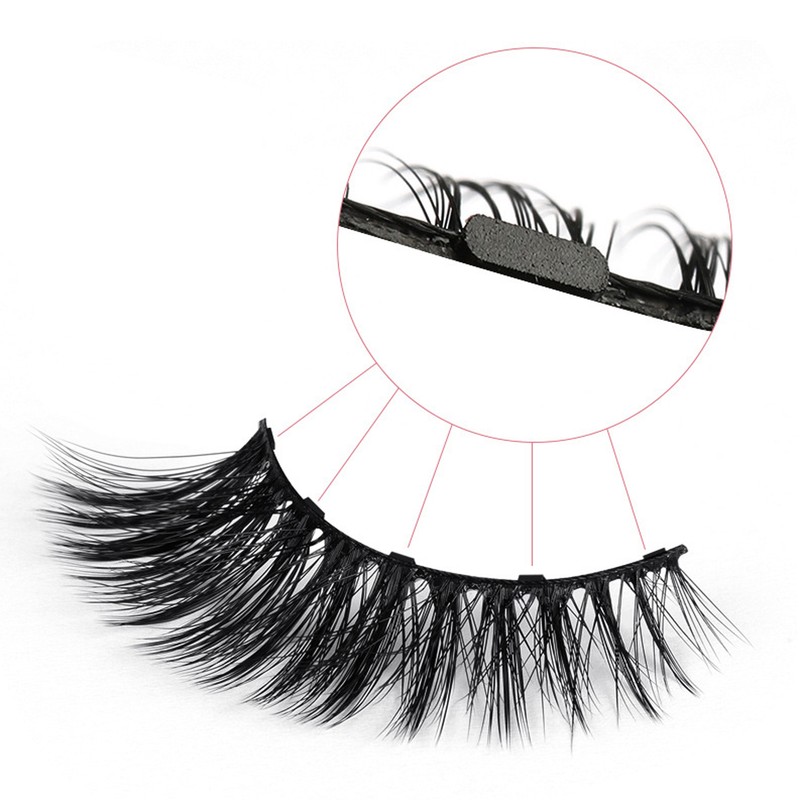 10 Pairs Magnetic Lashes Set Durable Reusable Chemical Fiber Attractive