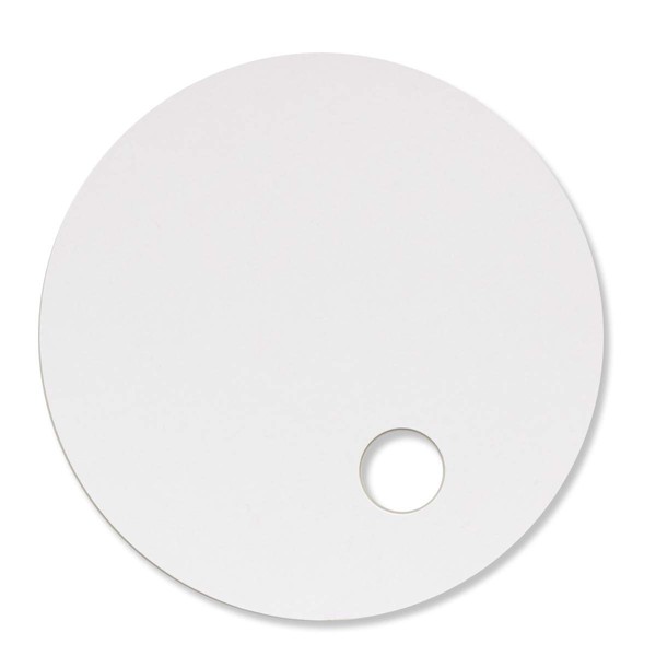 Round Fan, Double Sided, White, Set of 10 [Set of