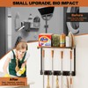 Broom Holder Wall Mount with Cleaning Supplies Organizer, Laundry Room