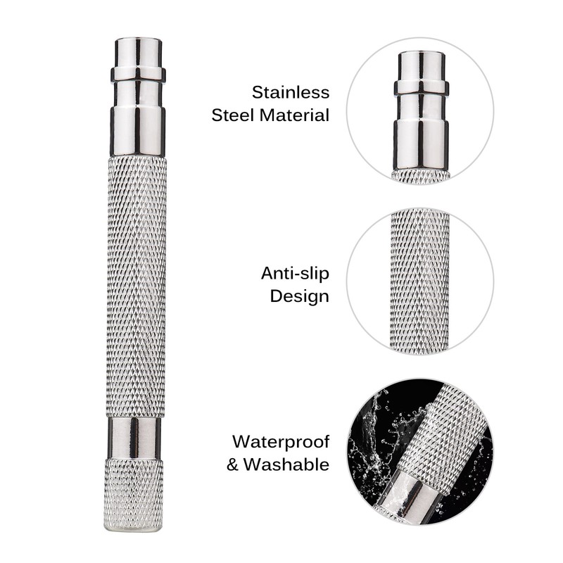 Shaving Handle for Double Edge Shaving Razor Stainless Steel Safety
