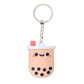 Yatchen - Funda de silicona para AirTag Finder, Cool Fun 3D, diseño de burbujas de té con diseño de burbujas antiarañazos, con llavero, Bluetooth, protector de piel para AirTags 2021 (té de burbujas, 2 unidades)