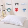 FISHDRU Goose Feathers and Down White Pillows with 100% Cotton