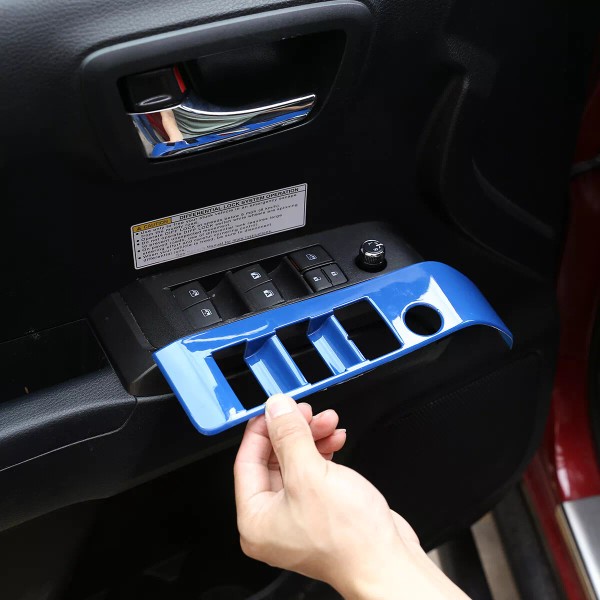 necar2020 ABS Blue Front Rear Window Lift Switch Button Frame
