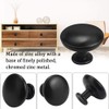 KLYNGTSK Pack of 12 Black Drawer Knobs, Furniture Knobs, Round