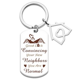 QUIHUD New Home Keychain 2026 House Warming Gifts New Home Couple House Warming Gifts Home Apartment Moving Away Homeowner Gift