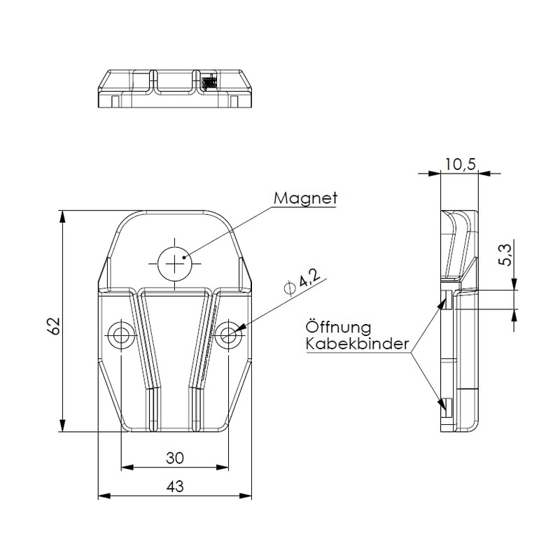 Wall part for the universal charger holder 992021344559