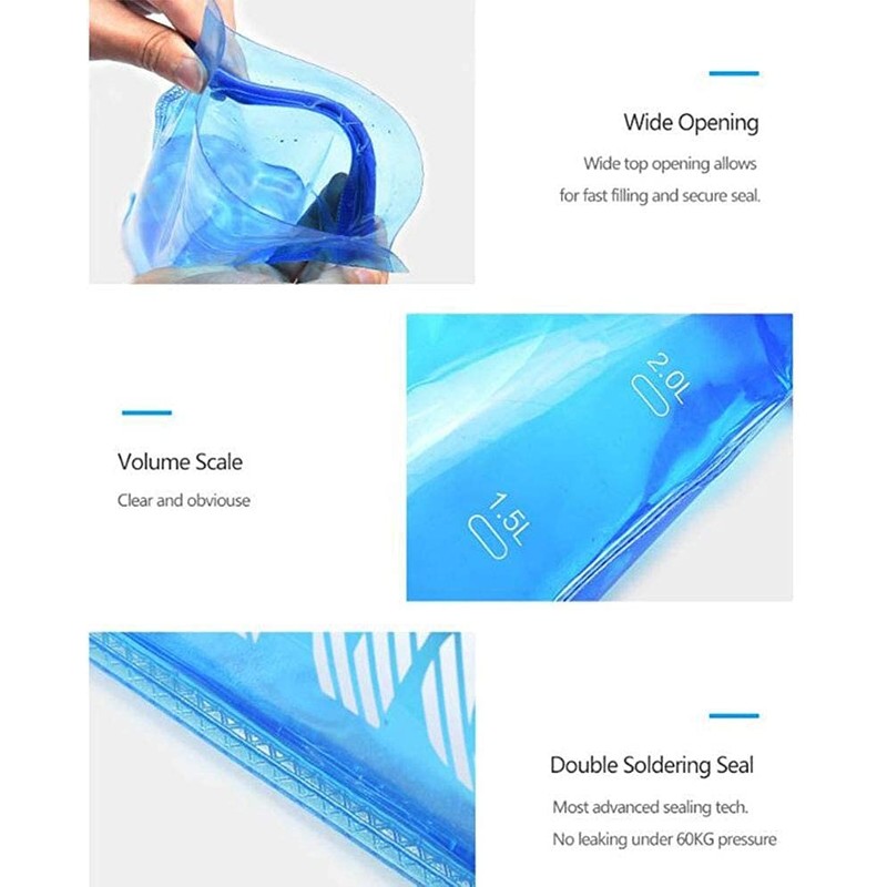 AONIJIE 1L/1.5L/2L/3L Hydration Bladder Water Reservoir Bag BPA Free for