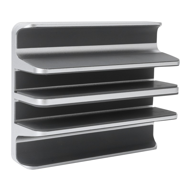 Laptop Organizer Aluminum Alloy Vertical Stand Adjustable Dual Slot for