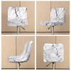 FUIALDOLG Stretch Bar Stool Covers Set of 2,White Marble Pattern